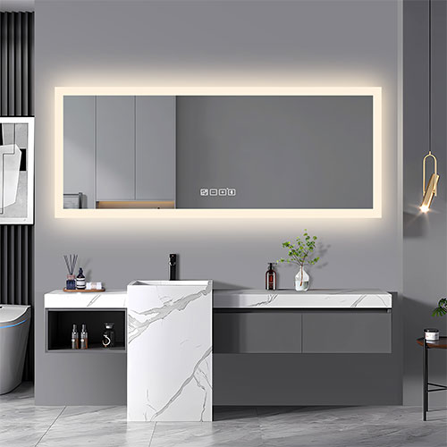 Prior Creek Hillside 60" x 24" LED Lighted Mirror Prior Creek Lighted Mirror Dongguan Jitai Electronic Technology Co.,