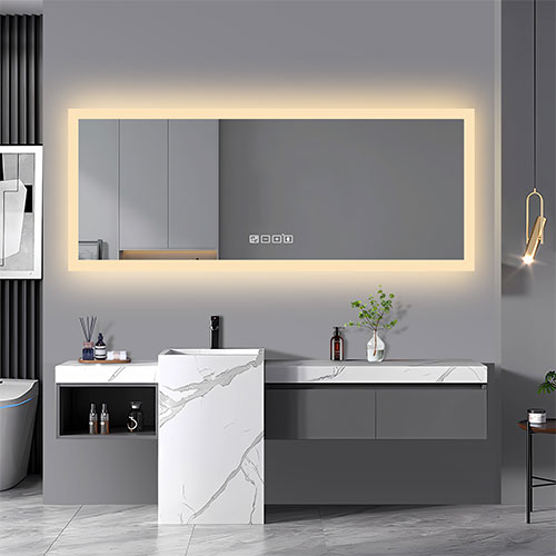 Prior Creek Hillside 60" x 24" LED Lighted Mirror Prior Creek Lighted Mirror Dongguan Jitai Electronic Technology Co.,