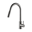 Prior Creek Lakeview Single Handle Pull-down Kitchen Faucet in Satin Nickel Kitchen Faucet Jiangmen Luxury Houseware Company Limited