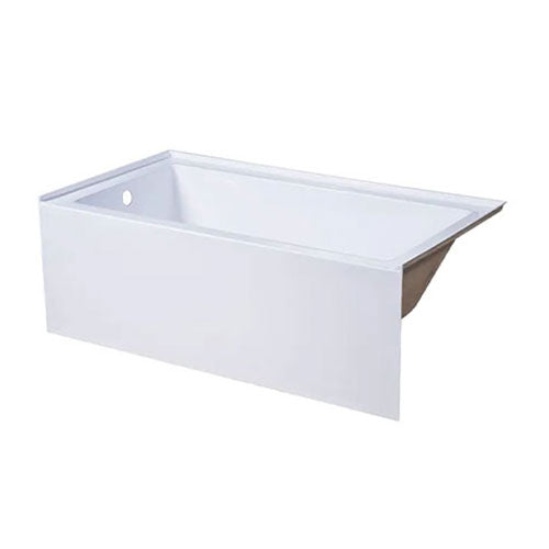 Prior Creek 60" x 30" Left Hand Alcove Bathtub in White Alcove Tube Ningbo Waltmal Sanitary Wares Co., LTD