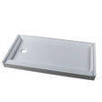 Prior Creek 60" x 30" Left Hand Drain Shower Base in White Shower Base Ningbo Waltmal Sanitary Wares Co., LTD