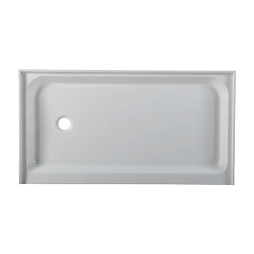 Prior Creek 60″ x 32″ Left Hand Drain Shower Base in White Shower Base Ningbo Waltmal Sanitary Wares Co., LTD
