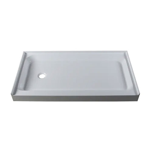 Prior Creek 60″ x 32″ Left Hand Drain Shower Base in White Shower Base Ningbo Waltmal Sanitary Wares Co., LTD