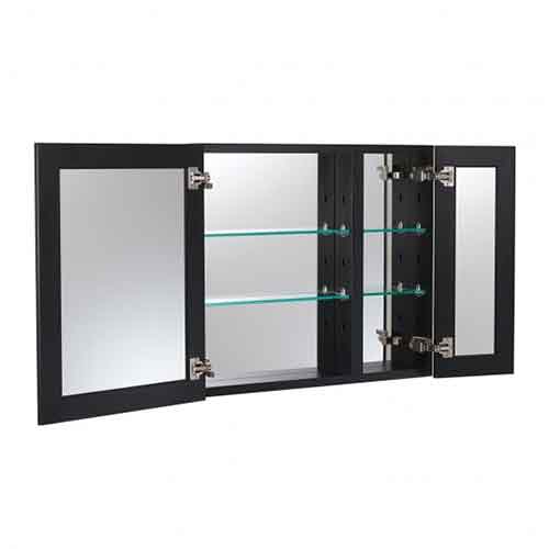 Craft + Main Aluminum 2 Door Medicine Cabinet in Brushed Nickel Medicine Cabinet Craft + Main