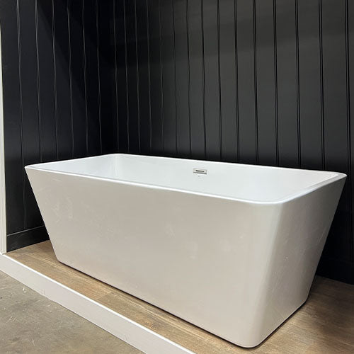 Prior Creek 67" Large Rectangular Acrylic Freestanding Bathtub in White Freestanding Tub Ningbo Waltmal Sanitary Wares Co., LTD