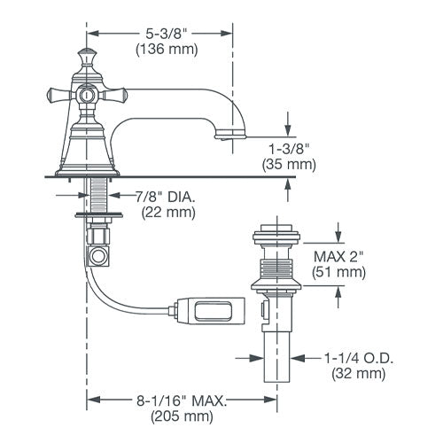 DXV Randall Widespread Bathroom Faucet in Chrome DXV by American Standard