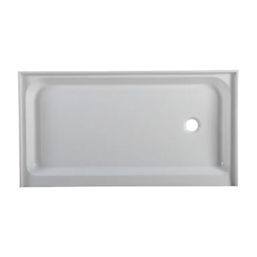 Prior Creek 60″ x 32″ Right Hand Drain Shower Base in White Shower Base Ningbo Waltmal Sanitary Wares Co., LTD