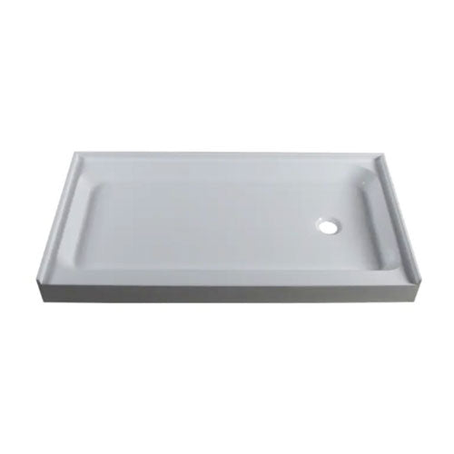 Prior Creek 60″ x 32″ Right Hand Drain Shower Base in White Shower Base Ningbo Waltmal Sanitary Wares Co., LTD