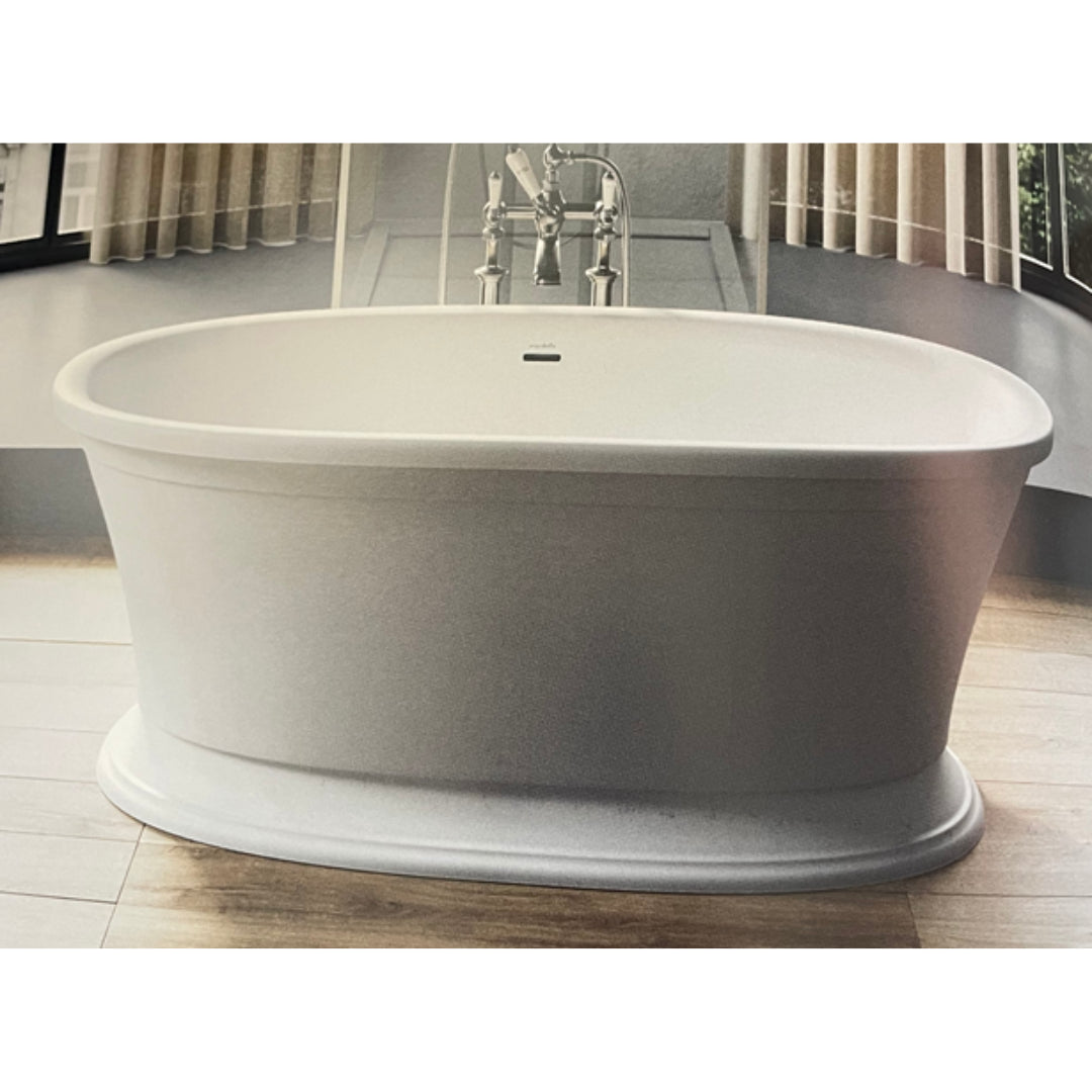 Acquabella Sidley 66″ x 33″ Freestanding Tub in Glossy White Solid Surface Tub HG Liquidations, Inc.