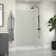 Craft + Main Jetcoat 60″ 5-Piece Easy-up Adhesive Alcove Shower Surround in Grey Subway Mosaic Builder Supply Outlet Grey Subway Mosaic