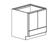 36" Reverse Vanity Builder Supply Outlet Vanity Reverse