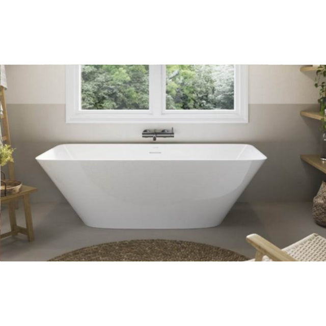 Acquabella Vik 67″ x 31″ Freestanding Tub in Glossy White Solid Surface Tub HG Liquidations, Inc.