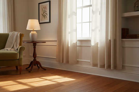 Base Trim in a quaint room