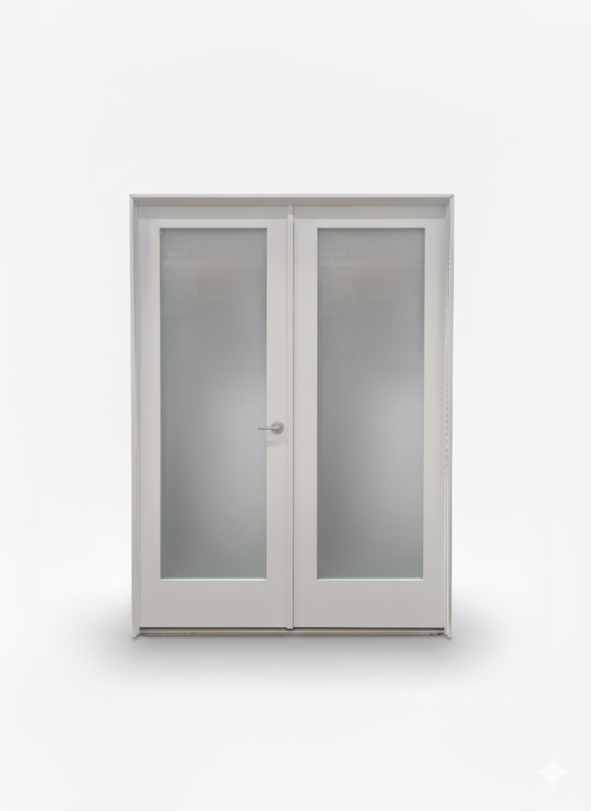 Frosted 1 Lite Double Prehung Doors Interior Doors Builder Supply Outlet