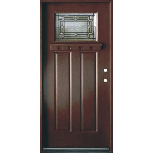 Exterior Doors Dark Walnut Entry Door Prehung Left Hand Swing