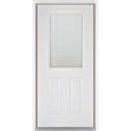 Rockford 1/2 Lite With Blinds Fiberglass Pre-Hung Door Exterior Pre-Hung Builder Supply Outlet