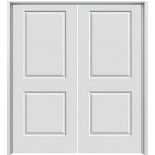 2 Panel Carrara Double Solid Core Prehung Doors