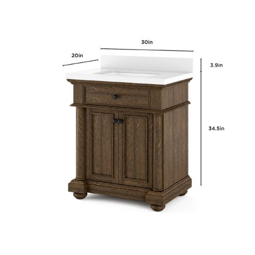 McGinnis 30" Vanity in Light Oak