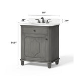 Whitney 30″ Vanity in Antique Grey