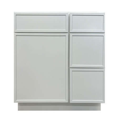 Prior Creek 30" Edgeline Shaker Right Drawer Vanity in White