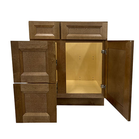 Prior Creek 30" Shaker Right Drawer Vanity in Toffee Prior Creek