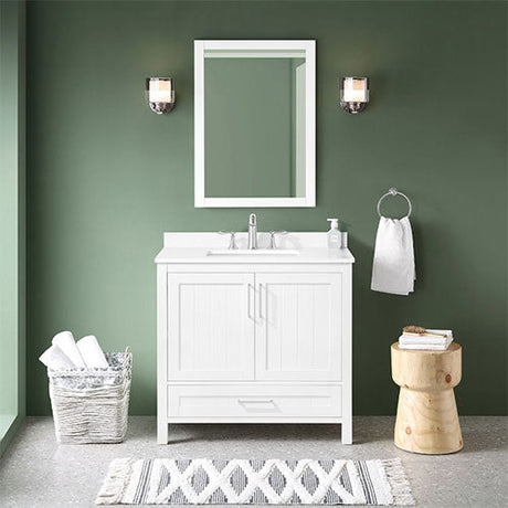 Kansas 36" Vanity in White 36" Vanity OVE Decors
