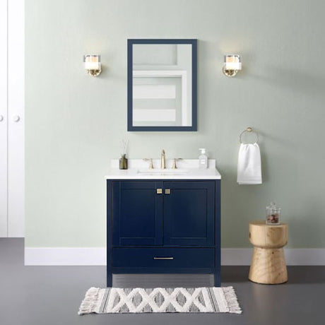 Prior Creek Abbey 36″ Vanity 36" Vanity Abastecedora Hadrok, S.A DE C.V. Navy Blue