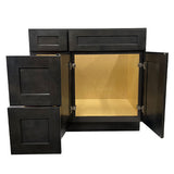 Prior Creek 36" Shaker Left Drawer Vanity in Cinder