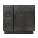 Prior Creek 36" Shaker Left Drawer Vanity in Cinder
