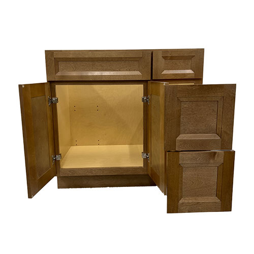 Prior Creek 36" Shaker Right Drawer Vanity in Toffee Prior Creek