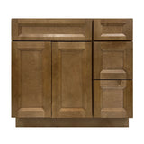 Prior Creek 36" Shaker Right Drawer Vanity in Toffee Prior Creek