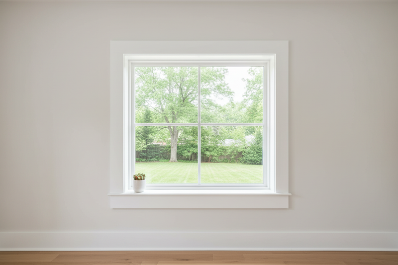 4 grids in the window instead of black. Instead of 8, make them 4. Change the exterior door style to something more farmhouse