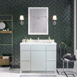 Prior Creek 42" Edgeline Shaker Vanity in White