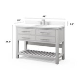 Merle 48" Vanity in Light Grey