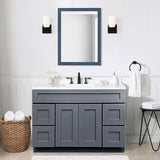 Prior Creek Kinzie 48" Shaker Vanity 48" Vanity KitchenCrest Cabinets Navy Blue