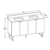 Destin 60″ Vanity in Cherry Finish