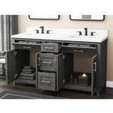 Erinton 60″ Vanity in Antique Grey 60" Vanity Seaboard International Forest Products, LLC