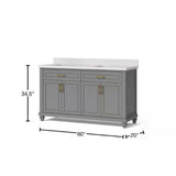 Grovehurst 60″ Vanity in Antique Grey