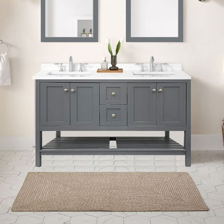 Prior Creek Castle 60" Vanity 60" Vanity Abastecedora Hadrok, S.A DE C.V. Grey
