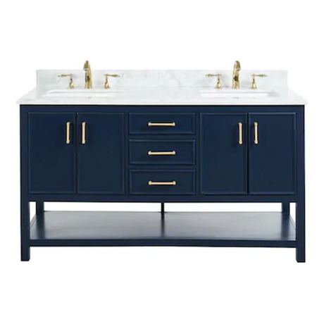 Bestview Manhattan 61″ Vanity in Navy Blue Builder Supply Outlet