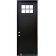 8' - Craftsman 6 Lite Fiberglass Door Collection Exterior Doors JIANGXI FANGDA TECH CO.,LTD 36 x 96 Black Single Pre-Hung / Right Hand Inswing