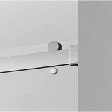 Prior Creek 60″ x 76″ Brushed Nickel Clear Glass Shower Door