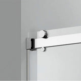 Prior Creek 48″ x 76″ Brushed Nickel Clear Glass Shower Door