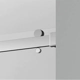 Prior Creek 48″ x 76″ Brushed Nickel Clear Glass Shower Door
