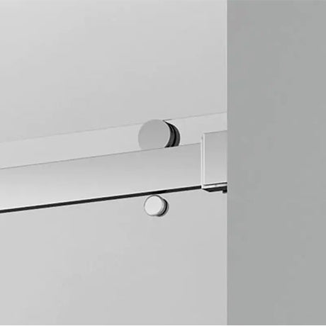 Prior Creek 48″ x 76″ Brushed Nickel Clear Glass Shower Door Shower Door Ningbo Waltmal Sanitary Wares Co., LTD