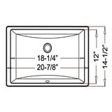 White Square Undermount Bowl