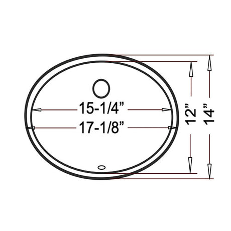 White Large Undermount Bowl Continental