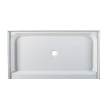 Prior Creek 60" x 32" Center Drain Shower Base in White Shower Base Ningbo Waltmal Sanitary Wares Co., LTD