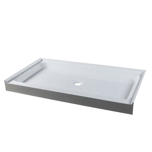 Prior Creek 60" x 32" Center Drain Shower Base in White