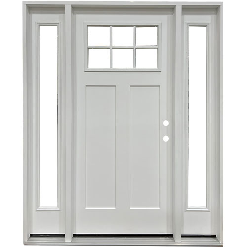 Craftsman 6 Lite Fiberglass Door Collection